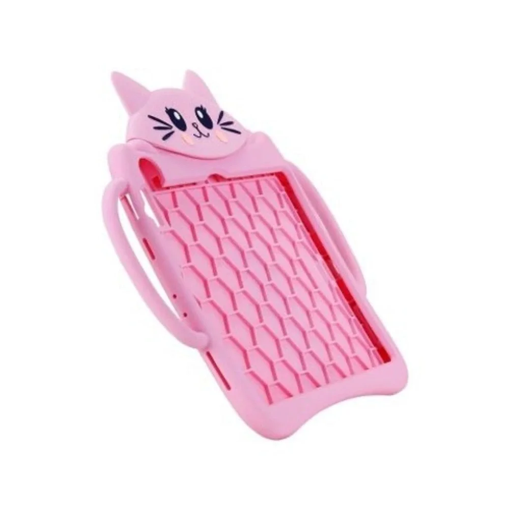 New in box kids iPad case & stand Pink kitty  silicone